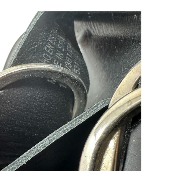 Zara Slide Sandals Buckles Double Strap Faux‎ Leather Black Size 41 US 10 - Picture 13 of 14